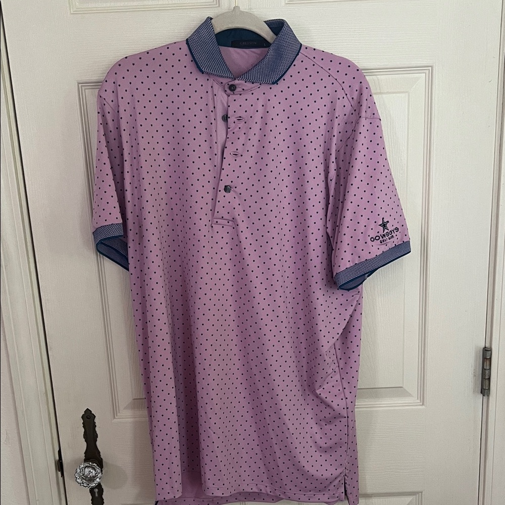 Greyson Lavender Polka Dot Polo Shirt